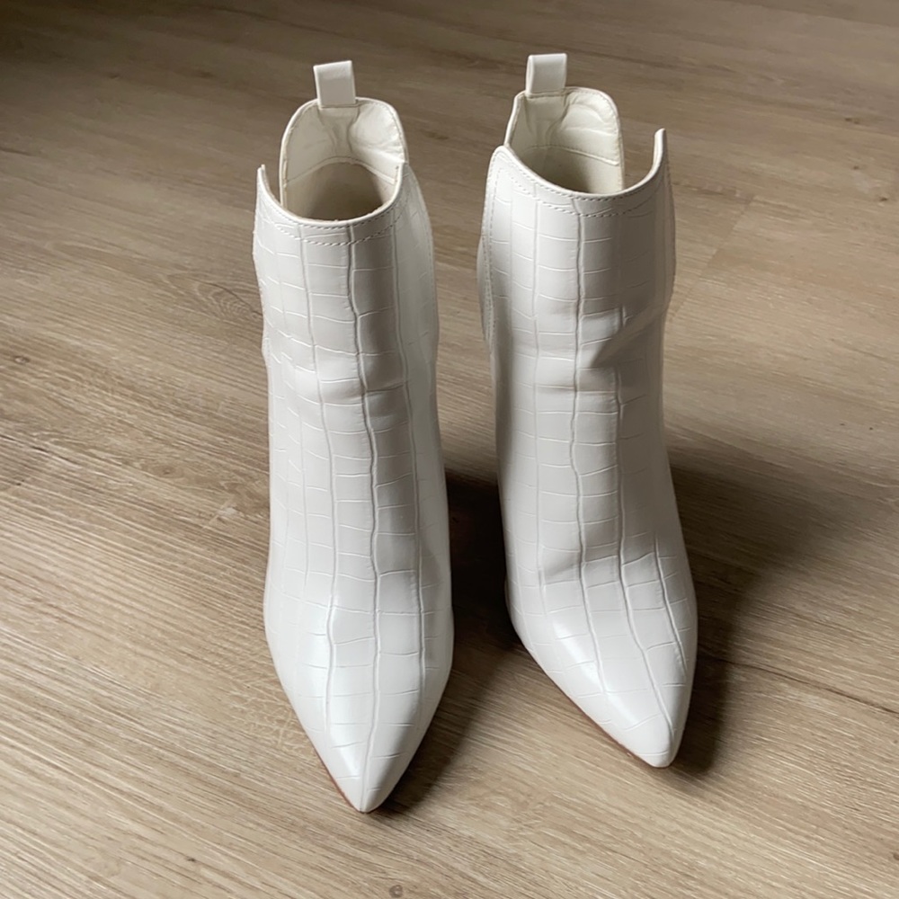 White Booties Size 8.5